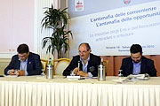 Da sinistra: Luigi Cuomo, Lino Busà, Andrea Campinoti